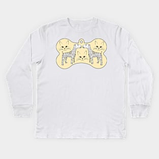 dogs and catteries together Kids Long Sleeve T-Shirt